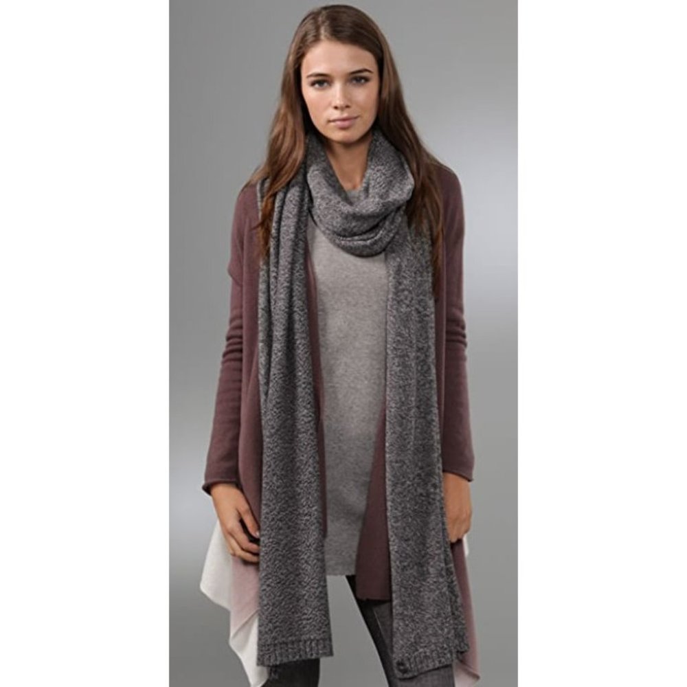 Alice + Olivia grey convertable button up scarf